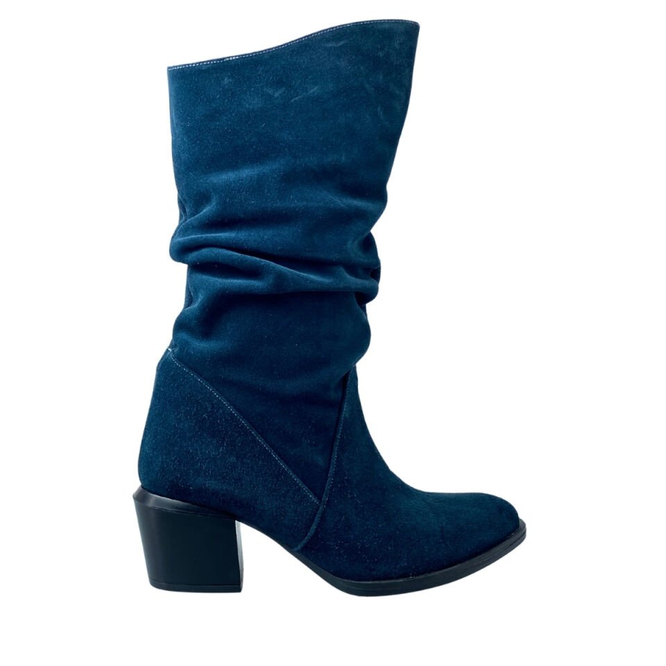 HOBBY 262056 Hakiki Süet Deri Kadın Topuklu Bot