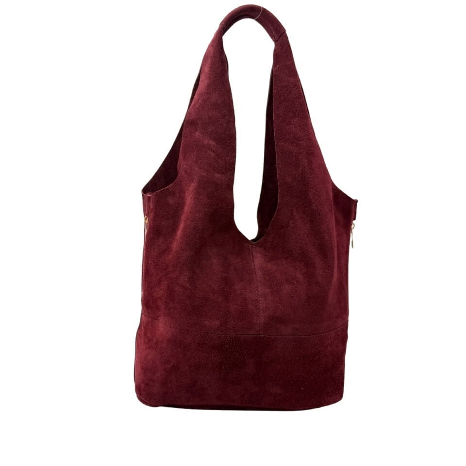 Hobby 26014 Hakiki Süet Deri Kadın Omuz Çantası