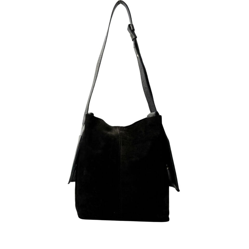 Hobby 26013S Hakiki Süet Deri Kadın Omuz Çantası