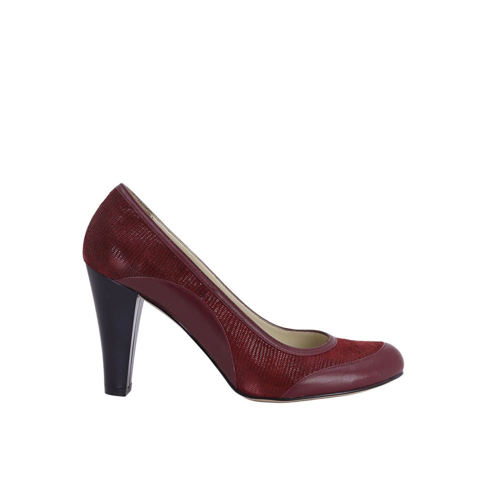 Hobby 2695 Hakiki Deri Topuklu Kadın Ayakkabı