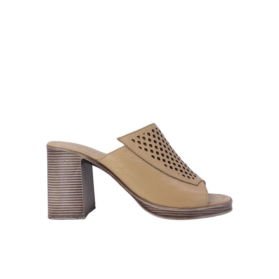 Albini 26Y1101026 Hakiki Deri Topuklu Kadın Terlik