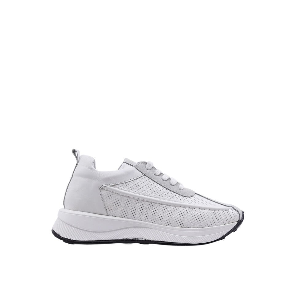 Albini Kadın Hakiki Deri Delikli Detaylı Günlük Spor Ayakkabı