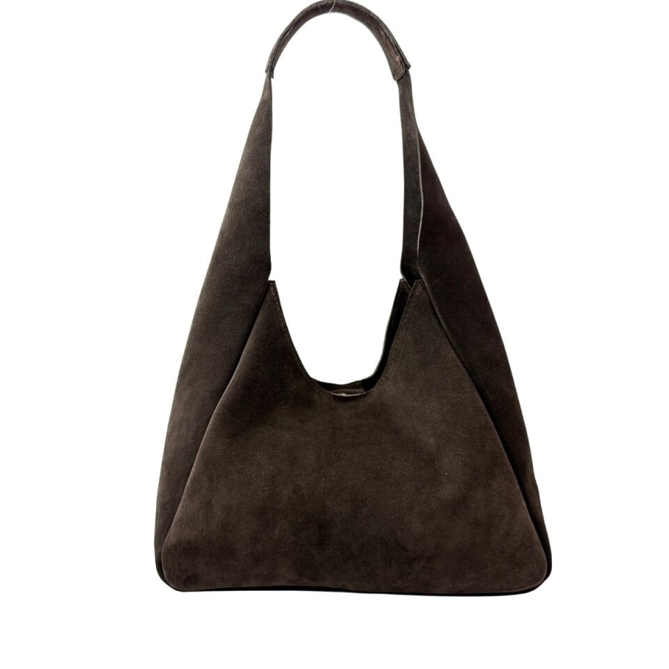 Hobby 26012S-Hakiki Süet Deri Kadın Omuz Çantası