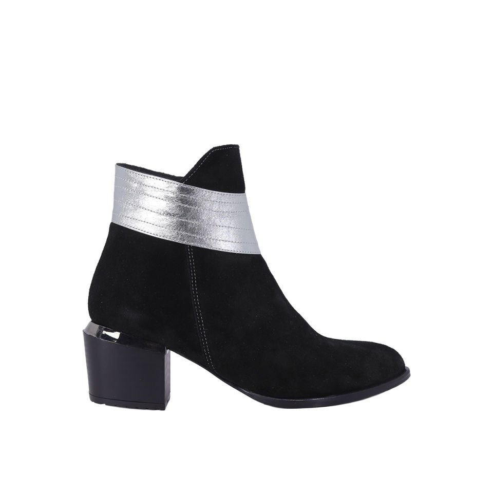 Hobby 26053S Hakiki Süet Deri Topuklu Kadın Bot