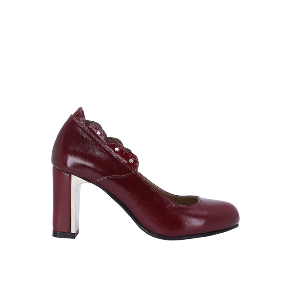 Hobby 26272 Hakiki Deri Klasik Topuklu Kadın Ayakkabı