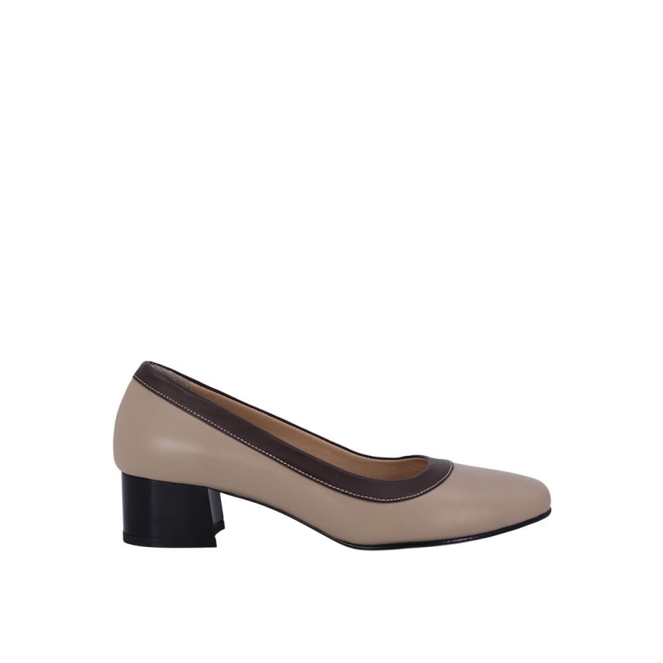 Hobby 27115 Hakiki Deri Topuklu Kadın Ayakkabı