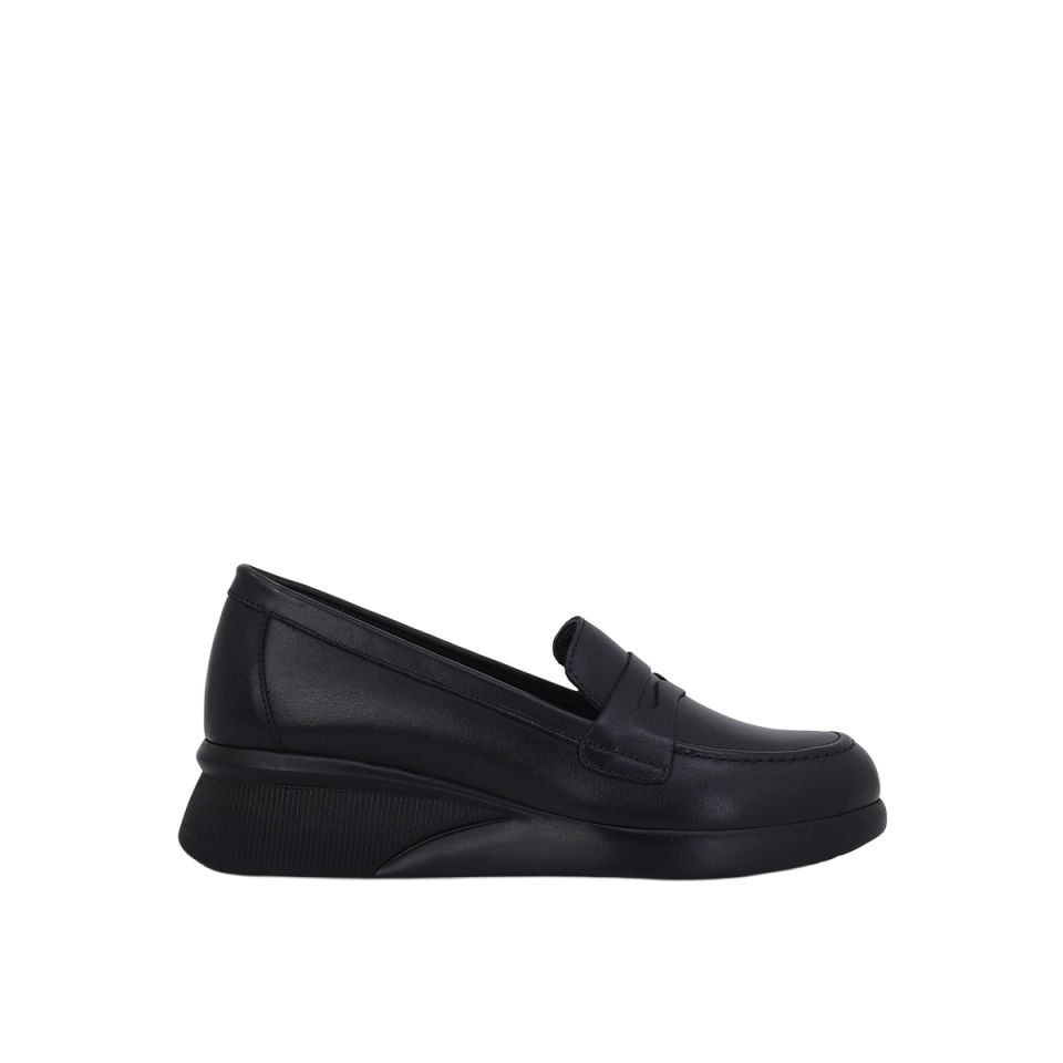 Albini 2630Z704 Hakiki Deri Siyah Loafer Ayakkabı