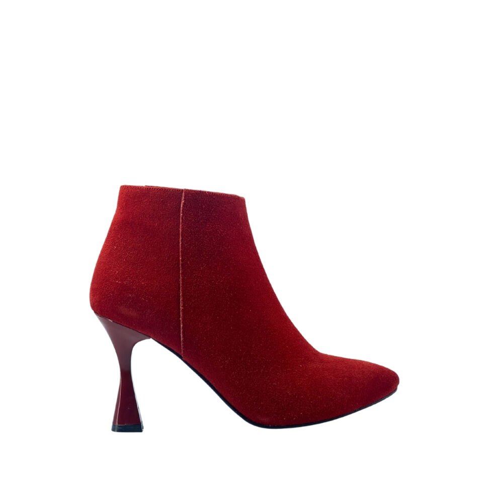 Hobby 261981S Hakiki Süet Kadın Topuklu Bot