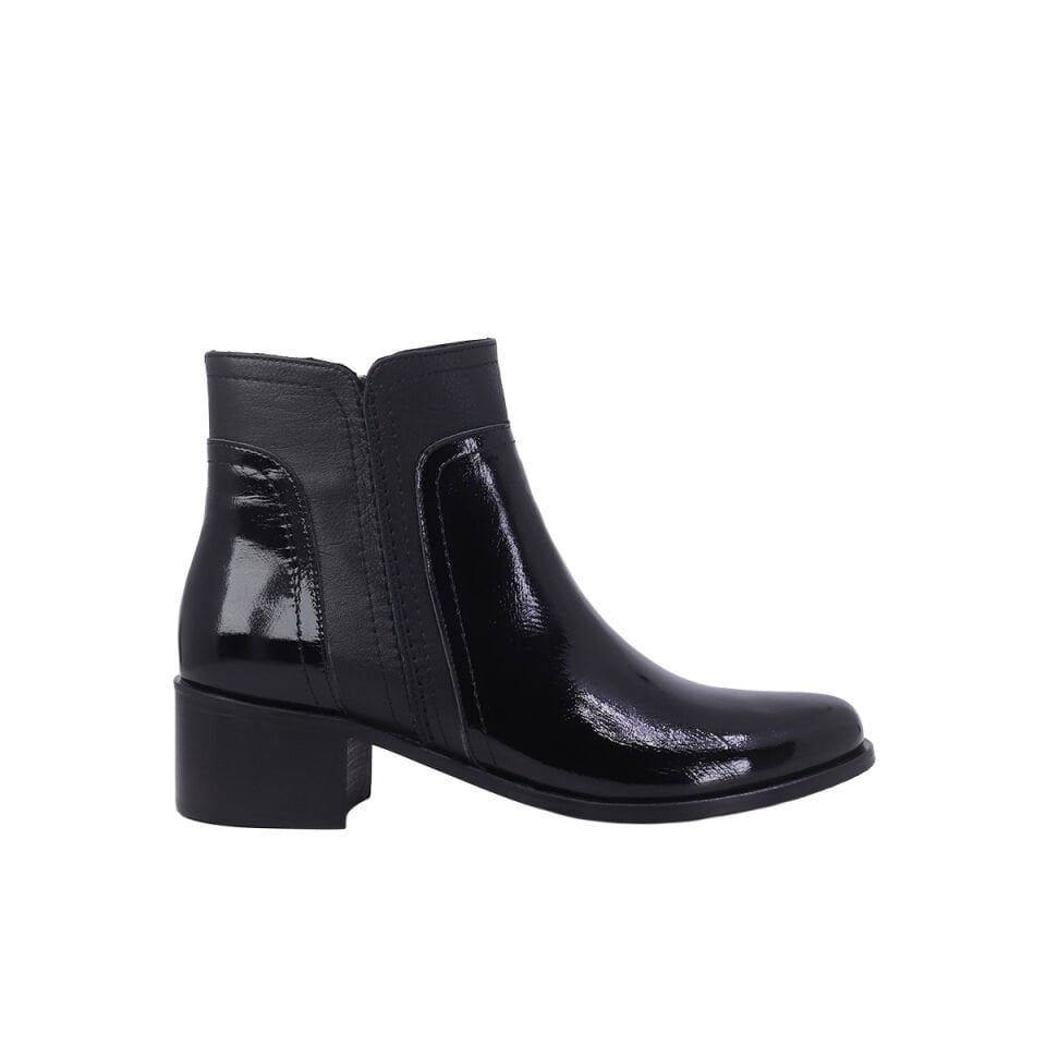 Hobby FB26060R Hakiki Rugan Deri Topuklu Kadın Bot