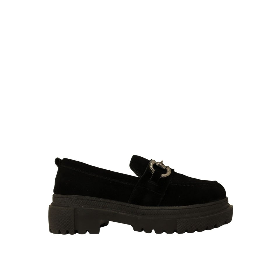 Hobby 26114S Hakiki Süet Deri Kadın Loafer Ayakkabı