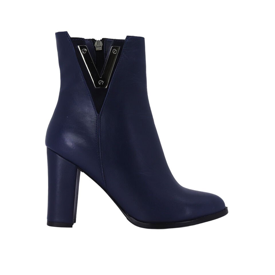 Hobby 26078 Hakiki Deri Kadın Topuklu Bot